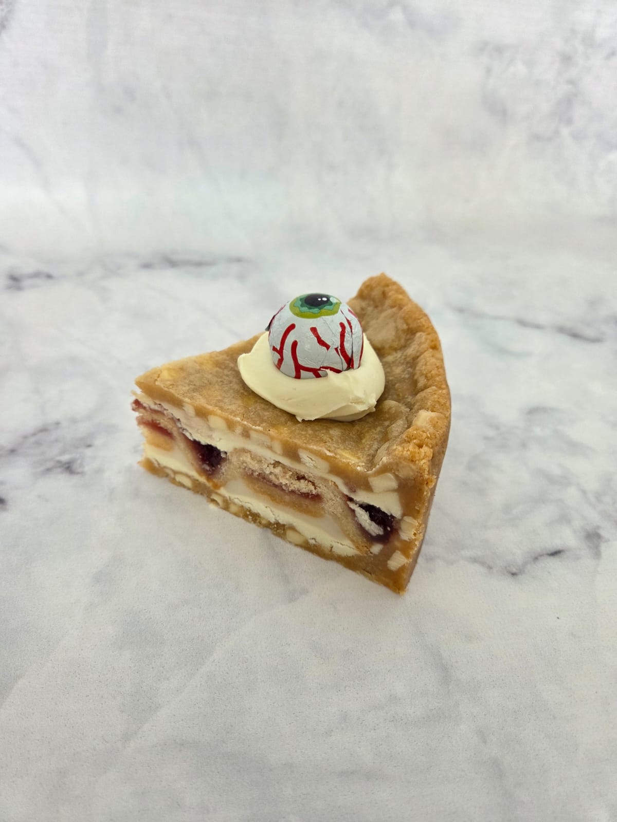 Cherry Bakewell 'Eyeball' Cookie Pie