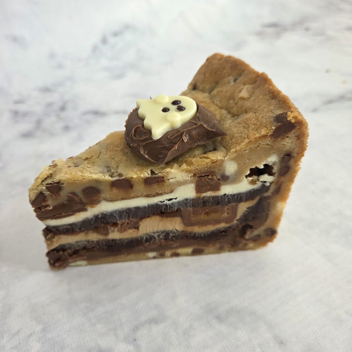 Caramel Brownie Cookie Pie XL