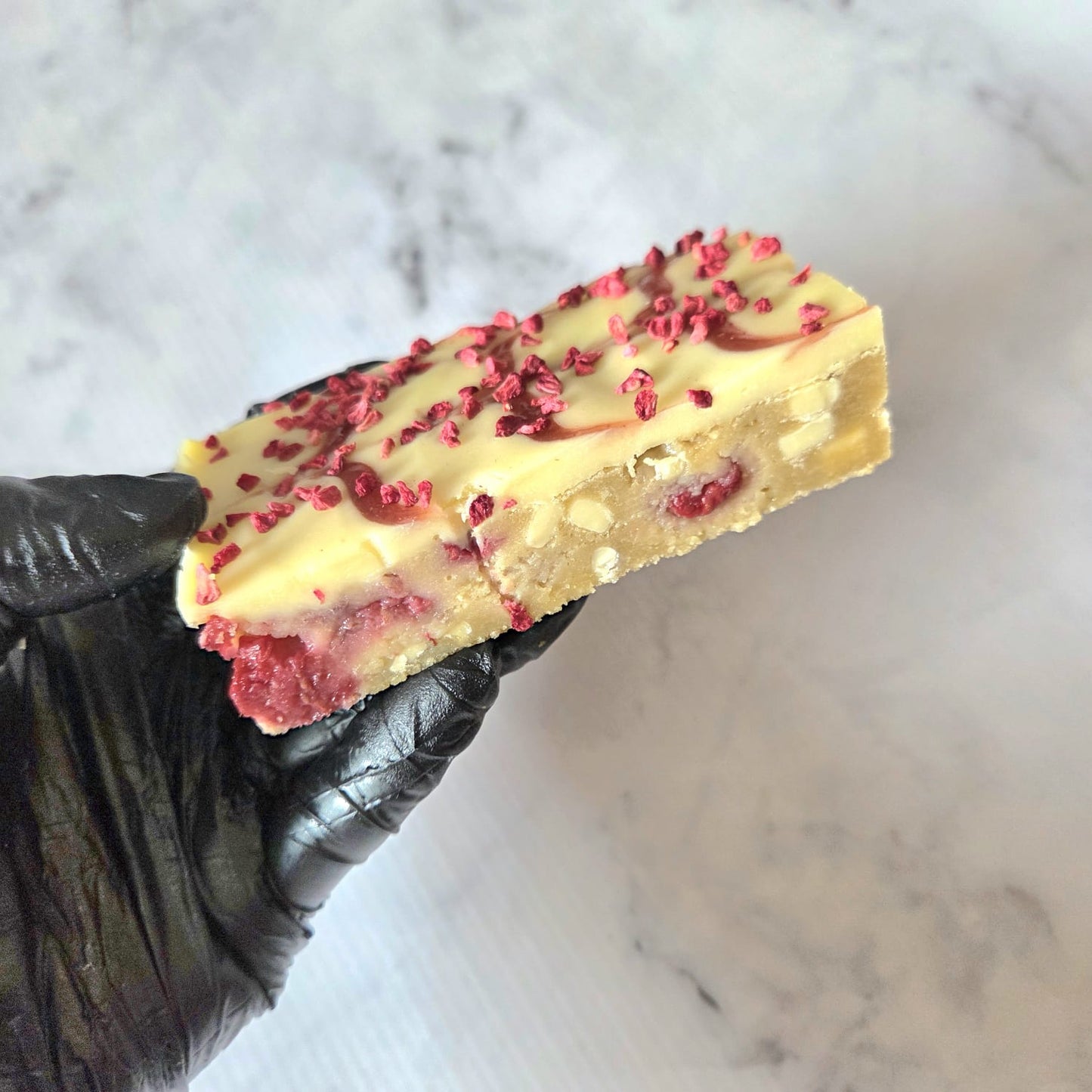 Raspberry & White Chocolate Blondie (New Larger Size)
