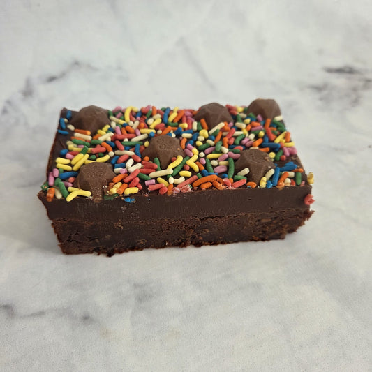 Magic Star & Sprinkle Ganache Topped Brownie